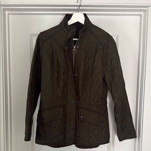 Barbour Green Utility Jacket Classic Collar Tailored Fit